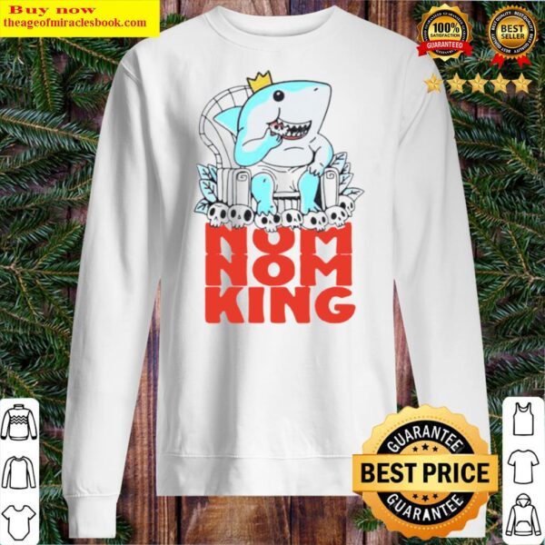 Original shark nom nom King Sweater