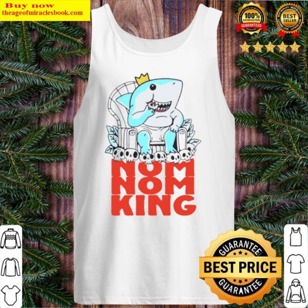 Original shark nom nom King Tank Top