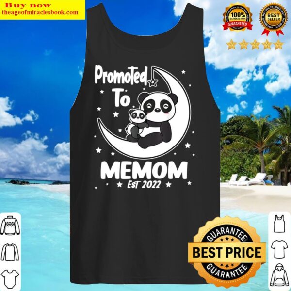 Panda Memom Gift First Time Memom EST 2022 Cute Tank Top