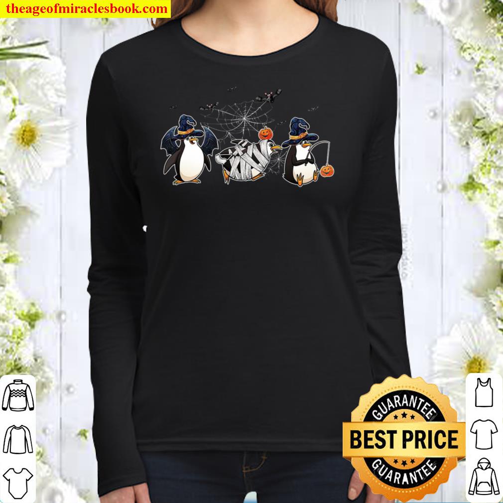 Penguins Halloween Women Long Sleeved