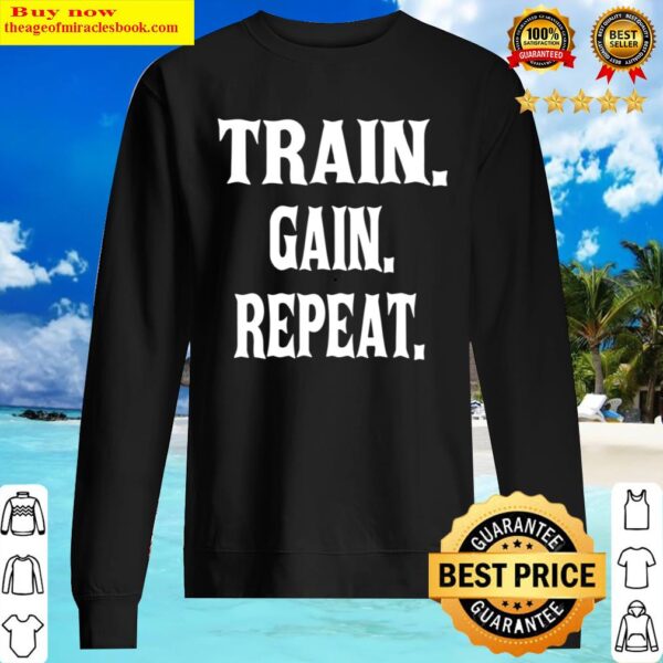 Train Gain Repeat Mens Bodybuilder Gym Sweater