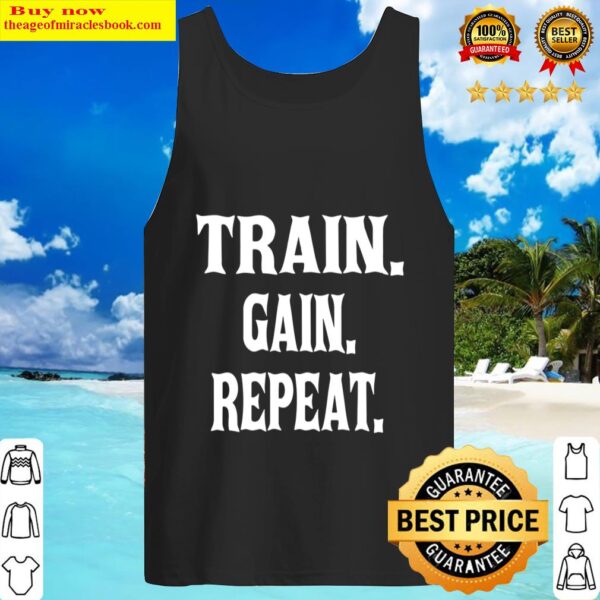 Train Gain Repeat Mens Bodybuilder Gym Tank Top