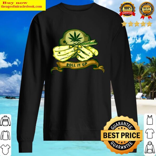 Weed Pot Leaf Cannabis Roll It Up Sweater