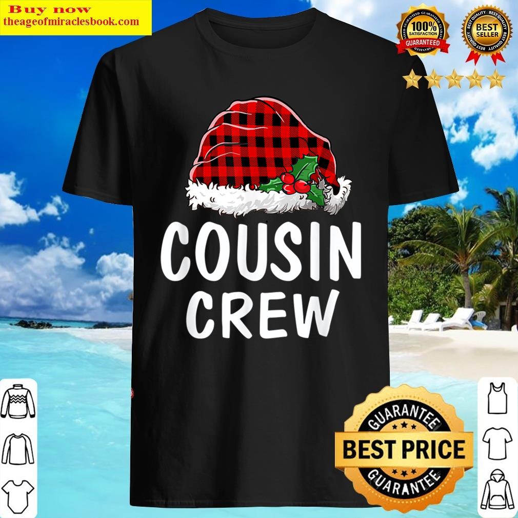 Cousin Crew Santa Red Plaid Xmas Shirt Cousin Crew Santa Red Plaid Xmas Shirt