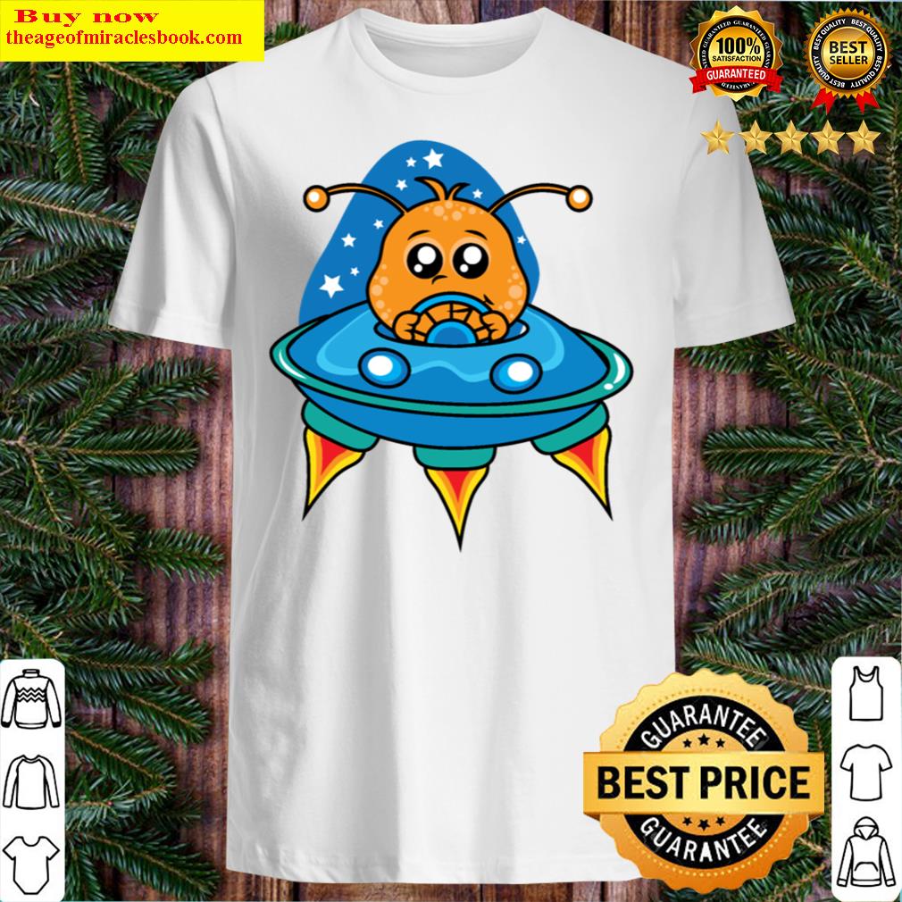 Cute Alien Spaceship Cartoon