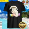 cute bunny wearing leopard glassess easter shirt