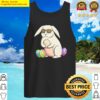 cute bunny wearing leopard glassess easter tank top