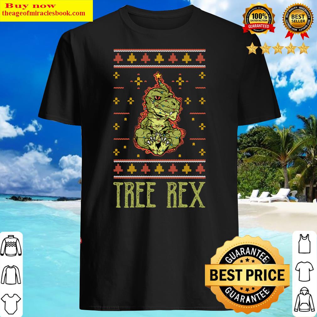 Dinosaur Funny Ugly Christmas Gift Shirt