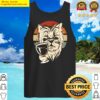 dog drinking wine retro tank top