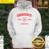 emergency athletic distressed logo hoodie