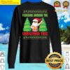 flossing around the christmas tree sweater