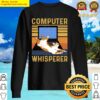 funny cat computer whisperer sweater