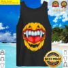 halloween vampire teeth pumpkin tank top