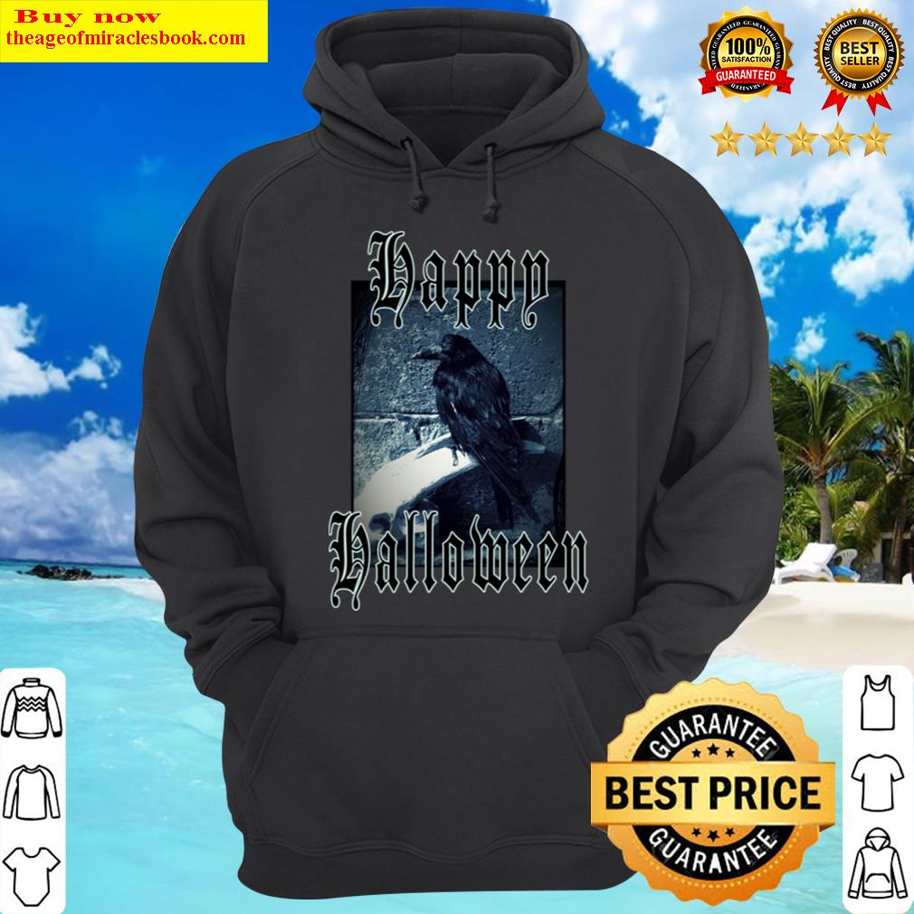 happy halloween crow hoodie