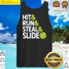 hit run steal slide softball tank top
