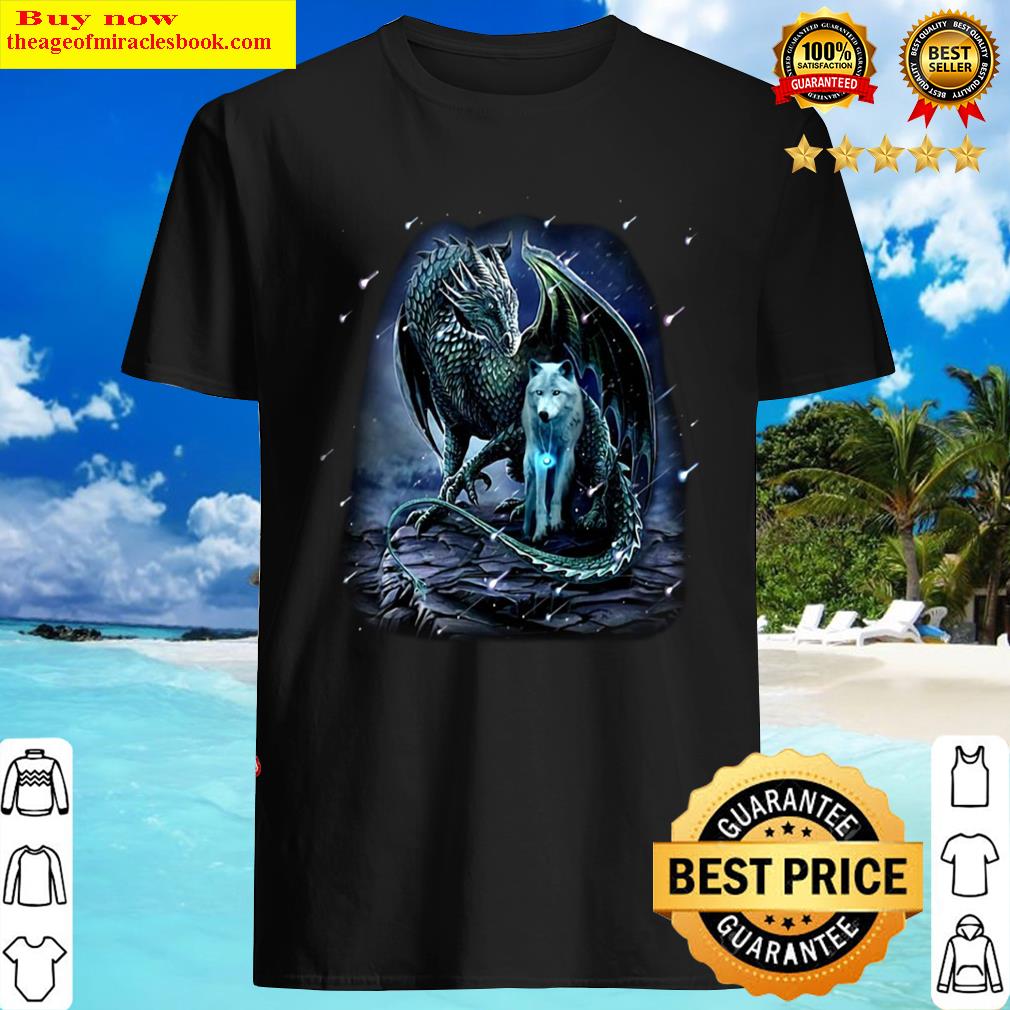 I Love Dragon And Wolf Shirt I Love Dragon And Wolf Shirt