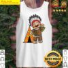 native american gingerbread man chieftain tipi tank top