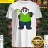 panda as painter with paintbrush shirt