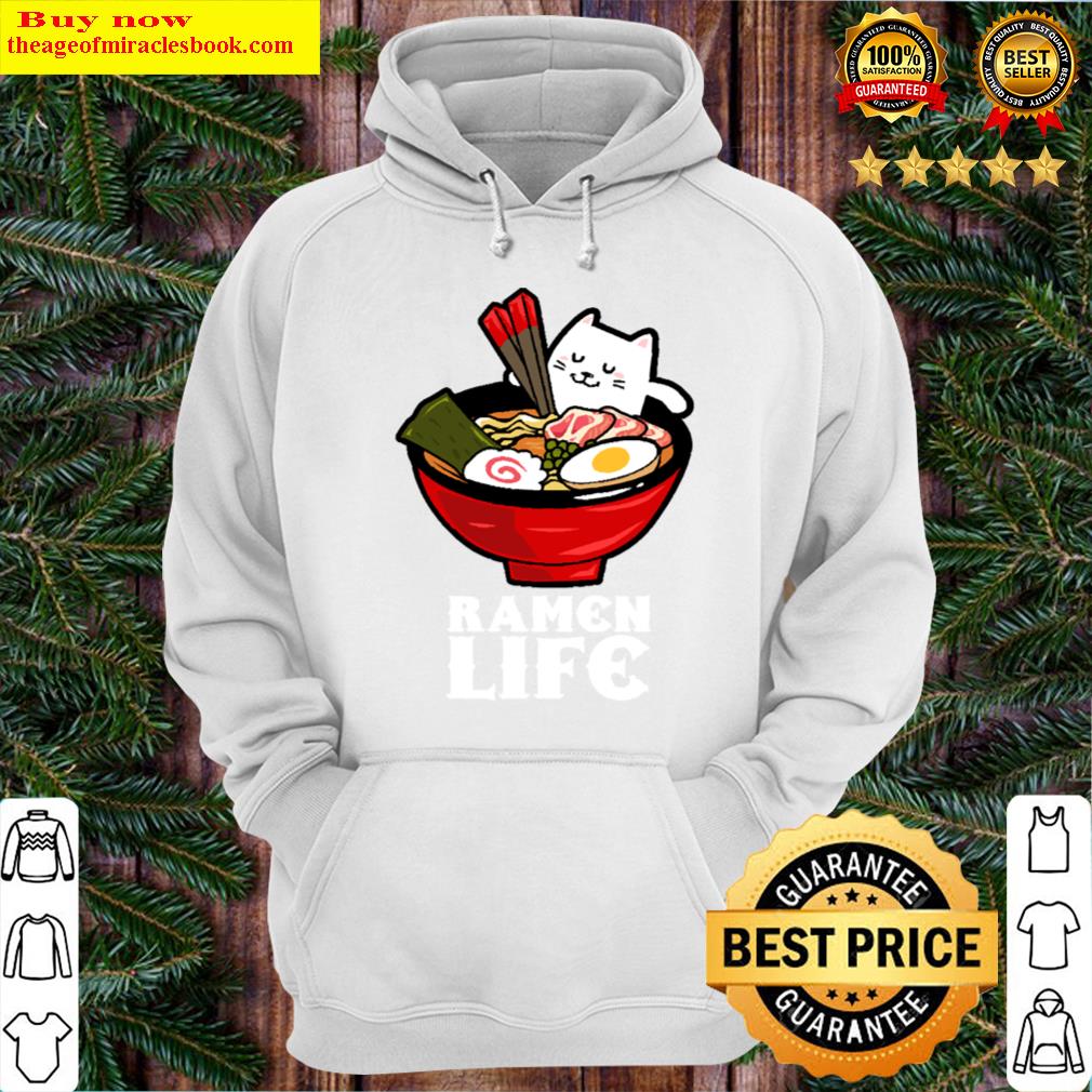 ramen life cat eat hoodie