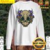 skull with mushrooms sweater