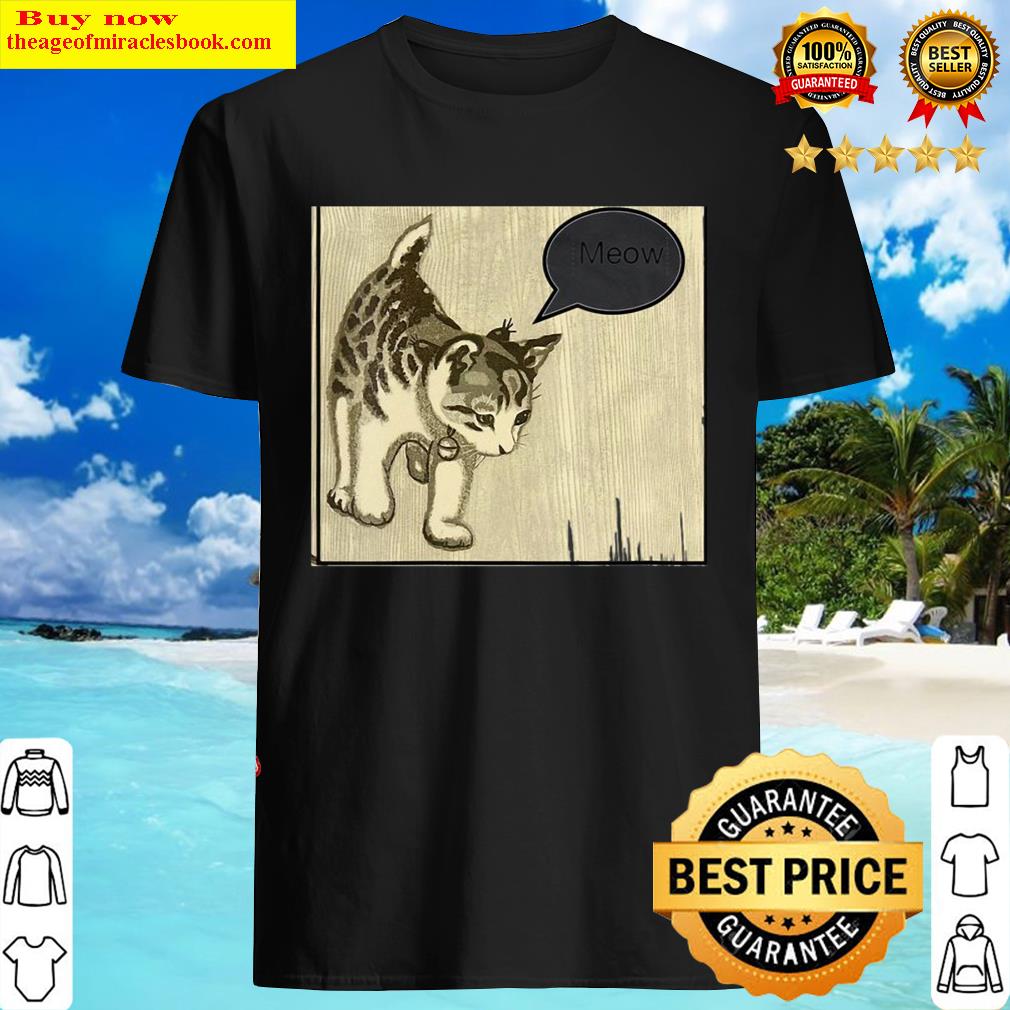 Sweet Cat Doing Meow Comics Style Gift For Cat Lovers