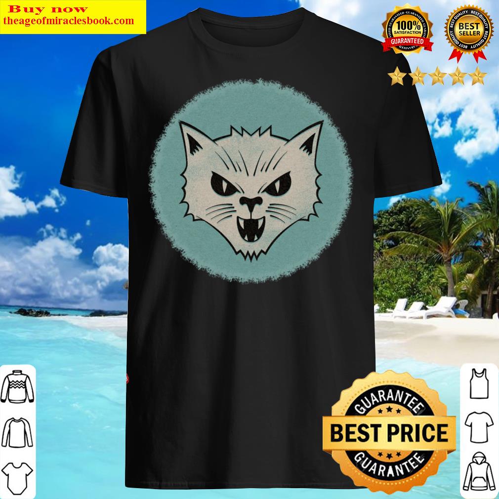 Vintage Spooky White Halloween Cat Shirt