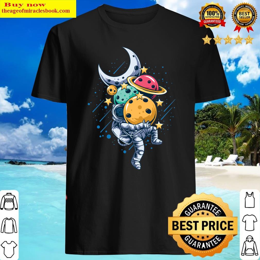 Astronaut Carrying Planets Shirt