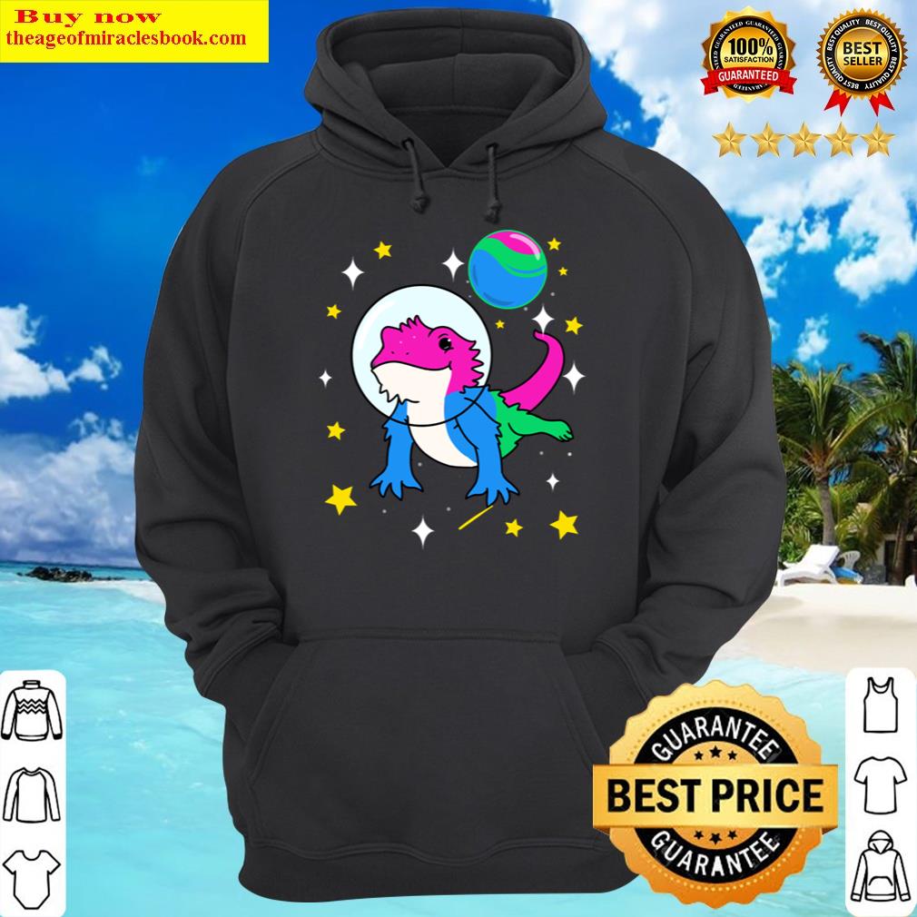 bearded dragon in space polysexual hoodie