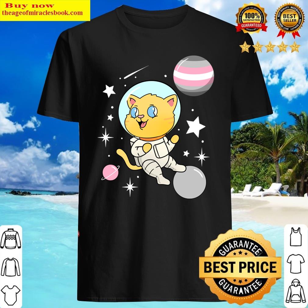 Cat In Space Demigirl Pride Shirt