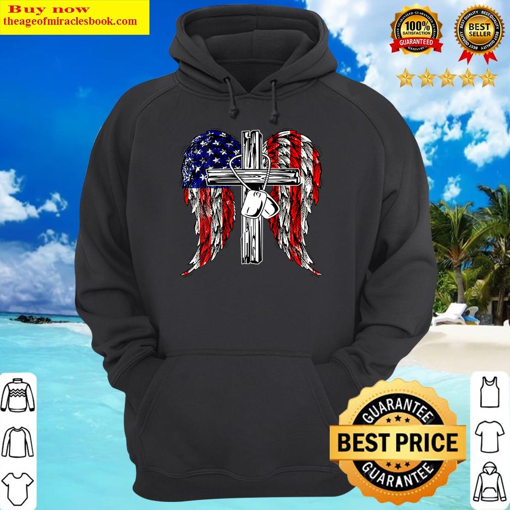 christian veteran us flag hoodie