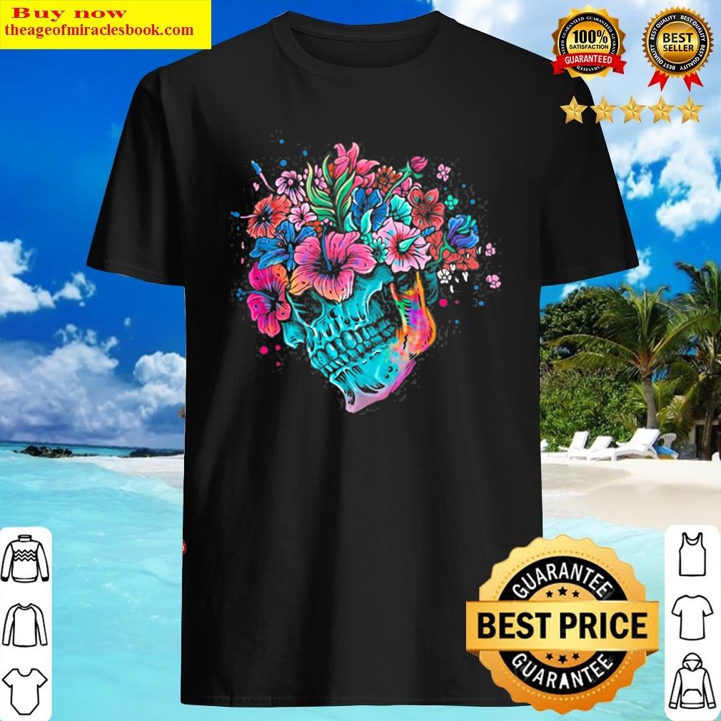 Colorful Sugar Skull Essential Gift Shirt