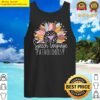 cute sunflower slp speech language pathologist tank top