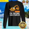 digging halloween funny construction workers digging fan sweater