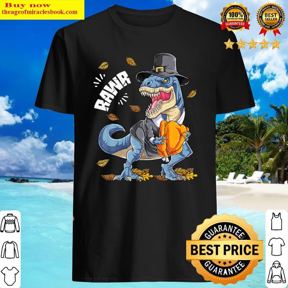 Dinosaur Rawr Thanksgiving Boys Shirt