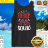 freedom squad typography quote tank top