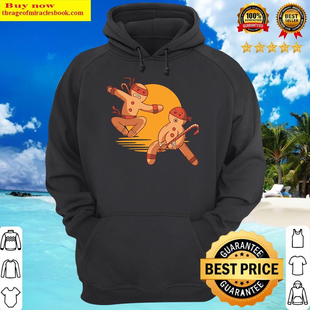 funny ninja christmas cookie gingerbread hoodie