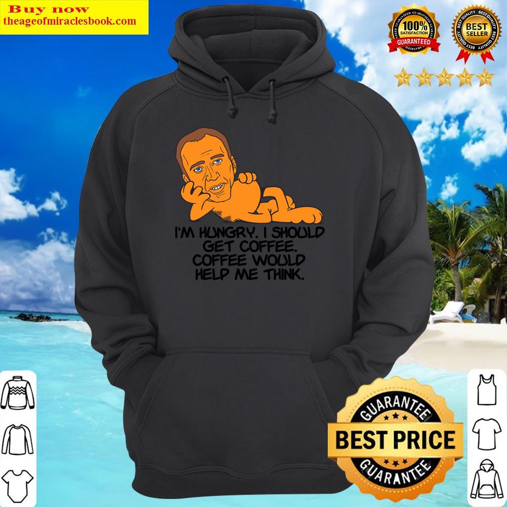garfield cage i should get coffee hoodie