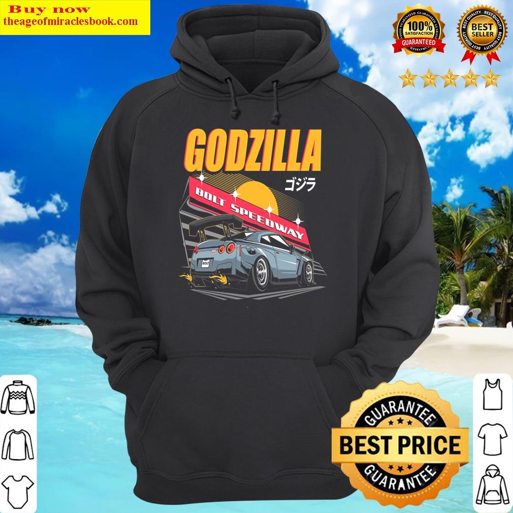 godzila montage hoodie