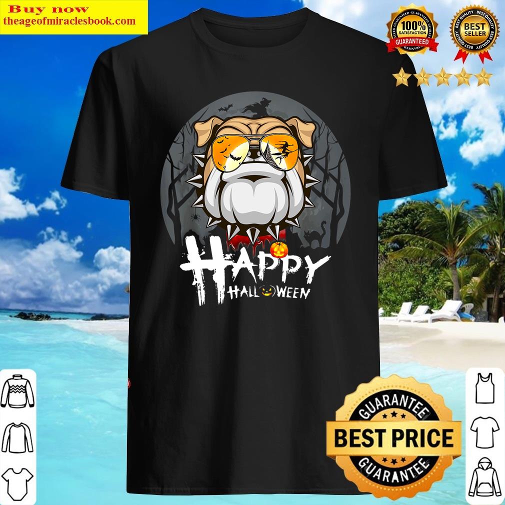 Halloween Bulldog Inside Pumpkin Shirt