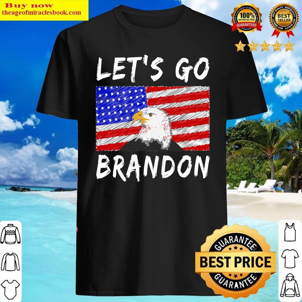Let’s Go Brandon Tee, Cool Conservative American Flag Shirt