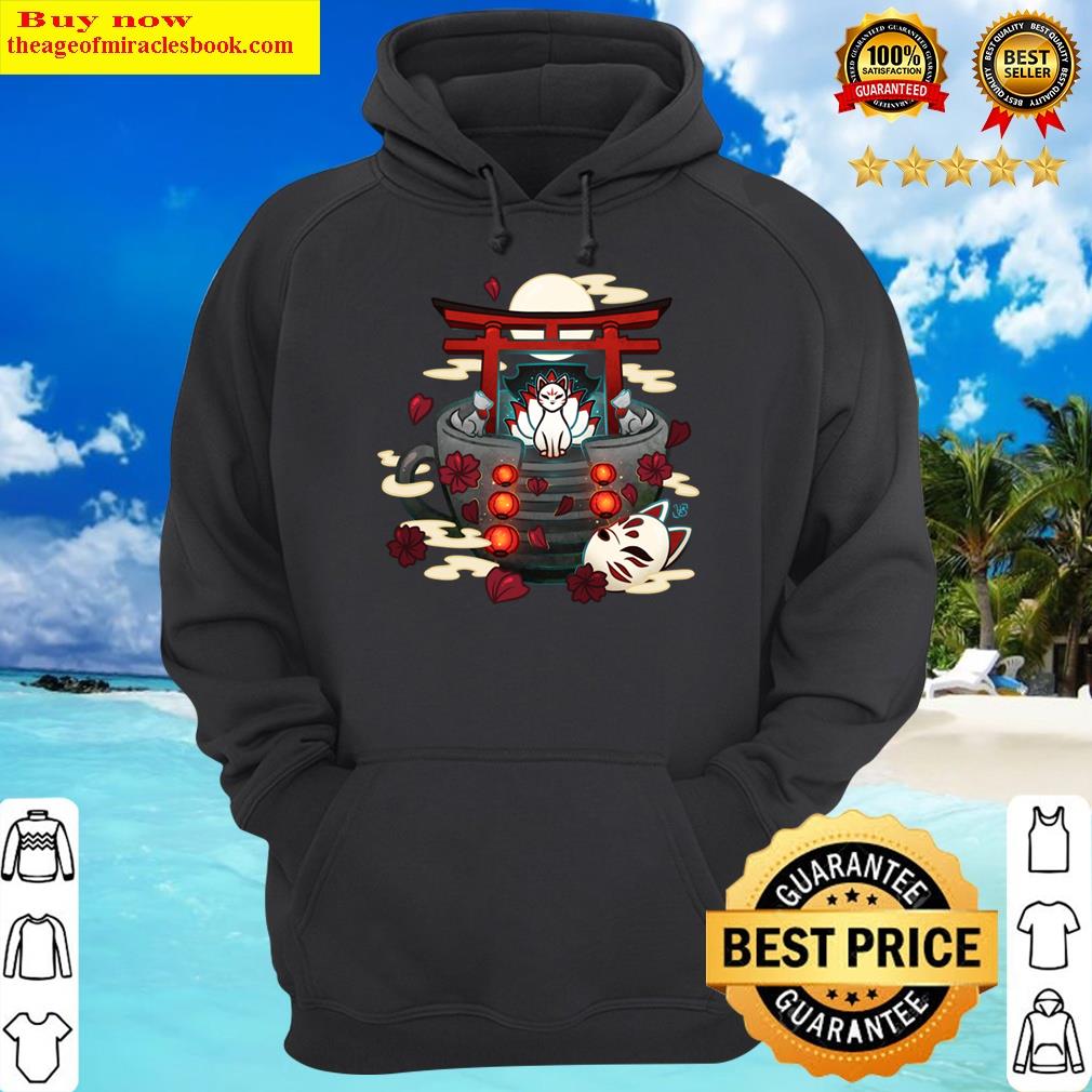 moonlit kitsune shrine teacup hoodie
