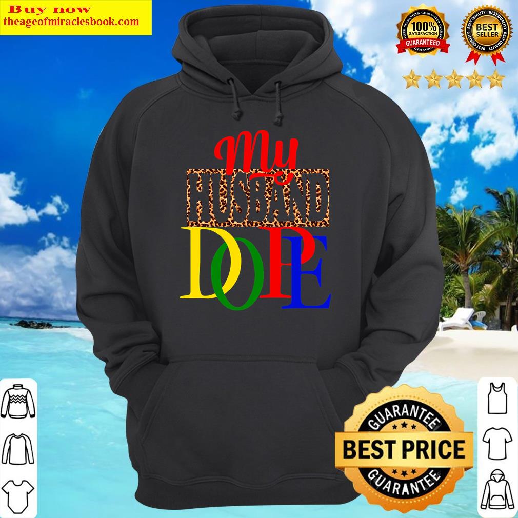 my husband is dope leopard print couple hoodie