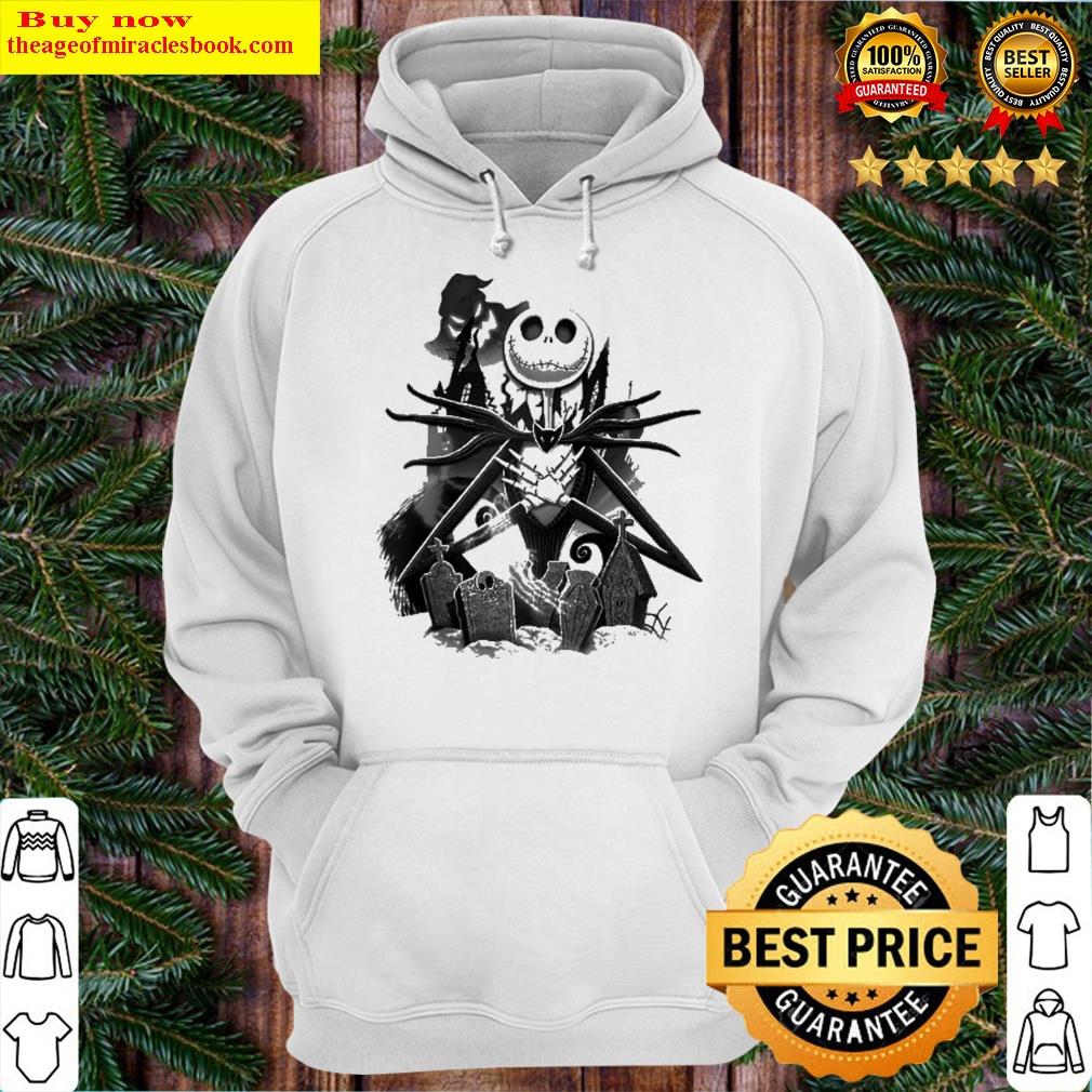 nightmare before christmas jack night scene raglan baseball tee hoodie