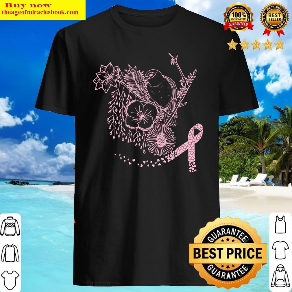 Pink Ribbon With Bird- Pink October Shirt Pink Ribbon With Bird- Pink October Shirt