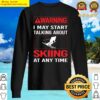 red warning skiing ski skier sweater