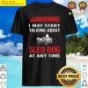 red warning sled dog shirt