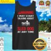 red warning sled dog tank top