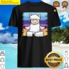 retro llama meditating shirt