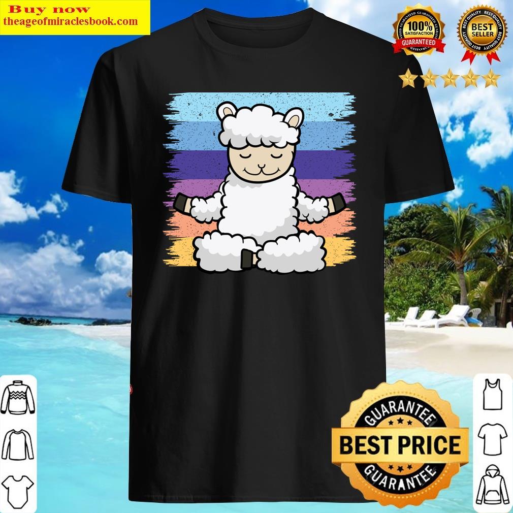 Retro Llama Meditating Shirt Retro Llama Meditating Shirt
