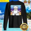 retro llama meditating sweater
